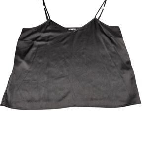 Karl Lagerfeld Paris Black Satin Cami Top Size Large